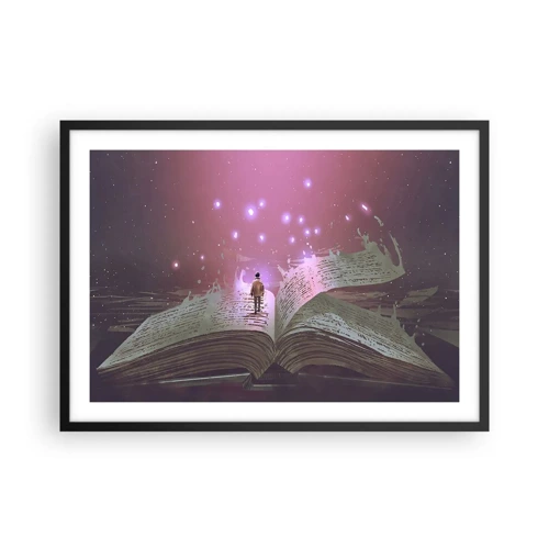 Poster in black frame - Invitation to Another World -Read It! - 70x50 cm