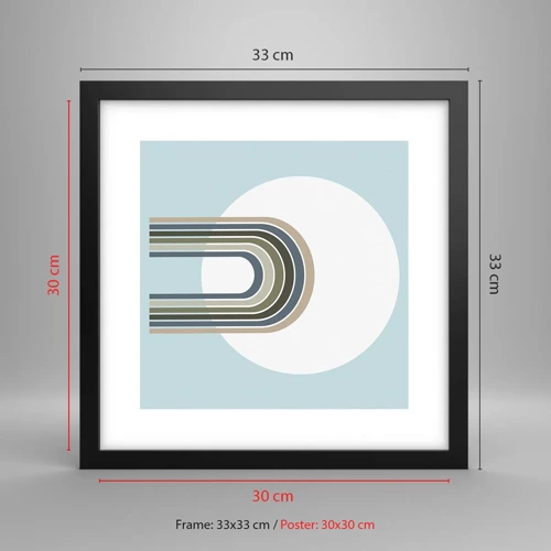 Poster in black frame - Irresistible Attraction - 30x30 cm