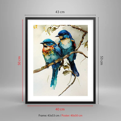 Poster in black frame - Is It Offended? - 40x50 cm