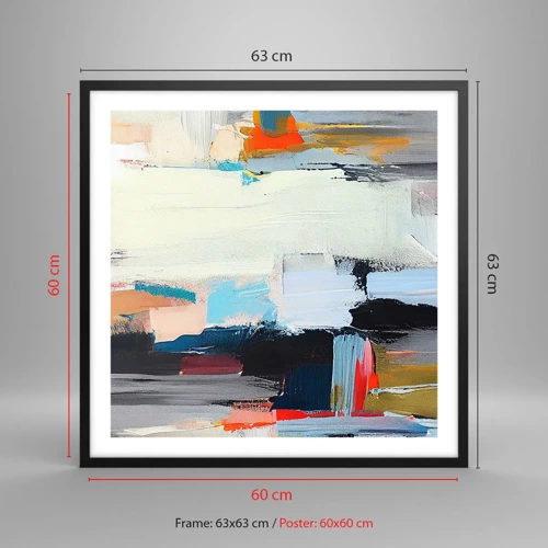 Poster in black frame - Is There a Method? - 60x60 cm