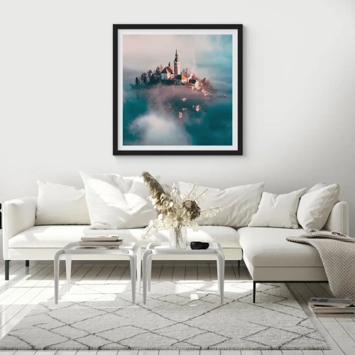 Poster in black frame - Island of Dreams - 30x30 cm