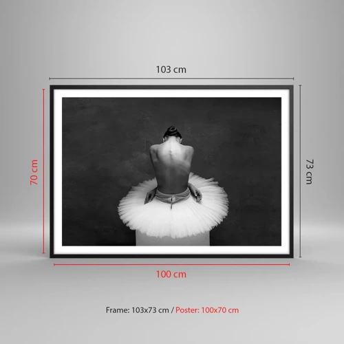 Poster in black frame - It Is Blossoming - 100x70 cm