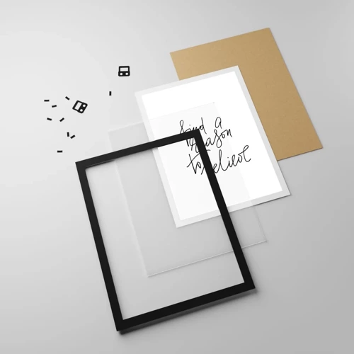 Poster in black frame - It Is Possible - 50x70 cm