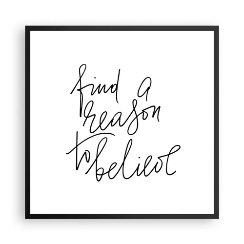 Poster in black frame - It Is Possible - 60x60 cm