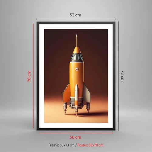 Poster in black frame - It Starts with a Dream - 50x70 cm