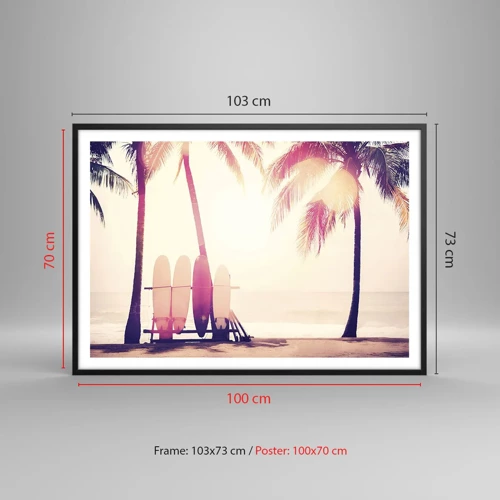 Poster in black frame - It Will Be a Wonderful Day - 100x70 cm