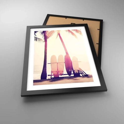 Poster in black frame - It Will Be a Wonderful Day - 30x40 cm