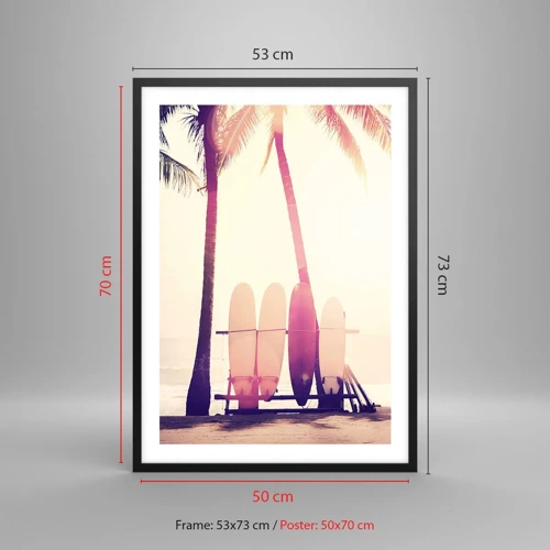 Poster in black frame - It Will Be a Wonderful Day - 50x70 cm