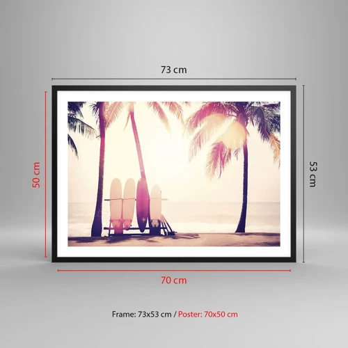 Poster in black frame - It Will Be a Wonderful Day - 70x50 cm