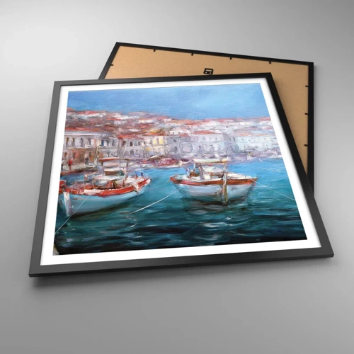 Poster in black frame - Italian Bay - 60x60 cm