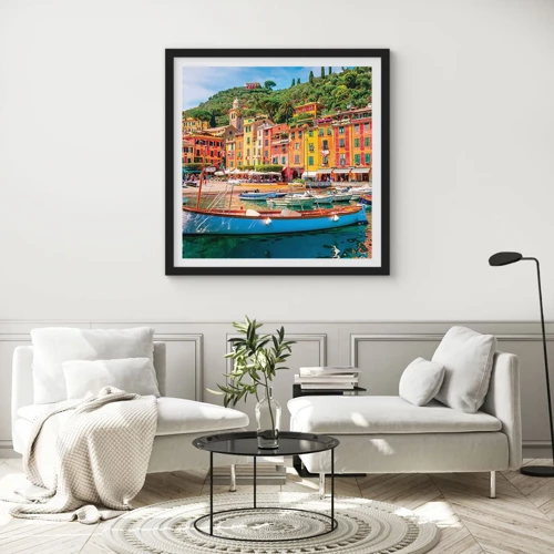 Poster in black frame - Italian Morning - 30x30 cm