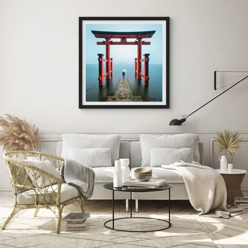 Poster in black frame - Japanese Musings - 30x30 cm