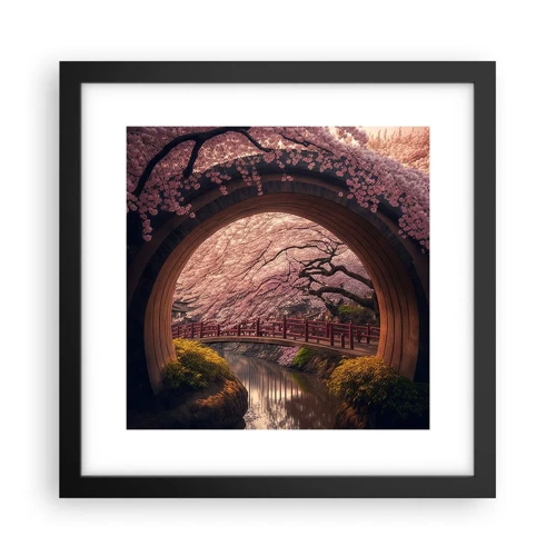 Poster in black frame - Japanese Spring - 30x30 cm