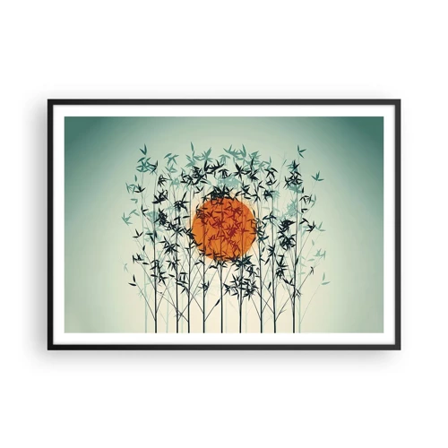 Poster in black frame - Japanese Sun - 100x70 cm