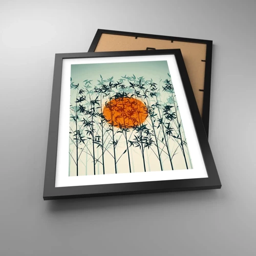 Poster in black frame - Japanese Sun - 30x40 cm