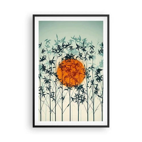 Poster in black frame - Japanese Sun - 61x91 cm