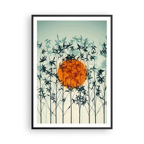 Poster in black frame - Japanese Sun - 70x100 cm