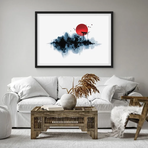 Poster in black frame - Japanese View - 100x70 cm