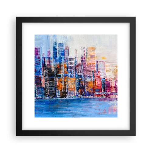 Poster in black frame - Joyful Metropolis - 30x30 cm