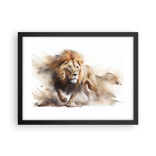 Poster in black frame - King is on the Move - 40x30 cm