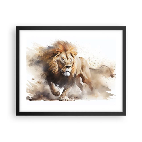 Poster in black frame - King is on the Move - 50x40 cm