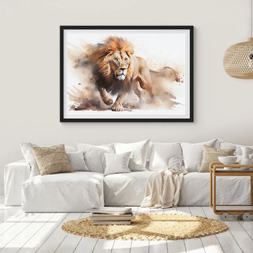 Poster in black frame - King is on the Move - 70x50 cm