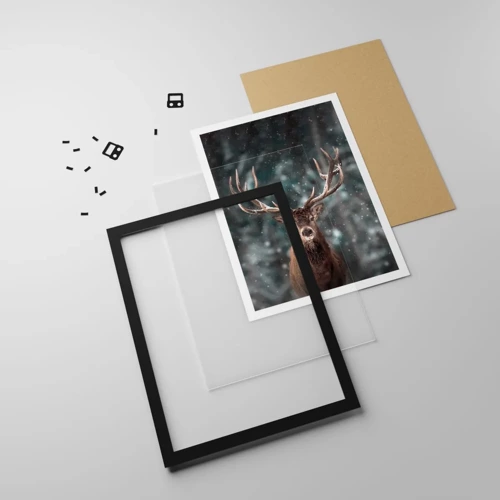 Poster in black frame - King of Forest Crowned - 61x91 cm