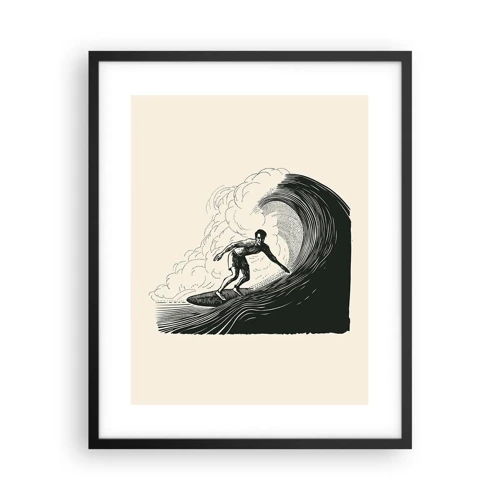 Poster in black frame - King of the Wave - 40x50 cm