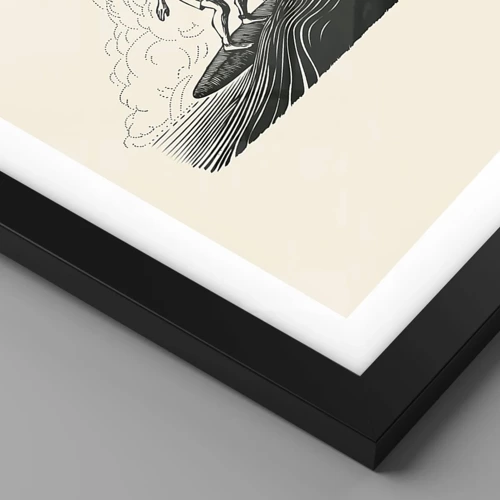 Poster in black frame - King of the Wave - 40x50 cm