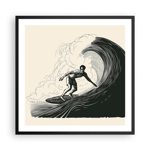 Poster in black frame - King of the Wave - 60x60 cm