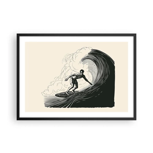 Poster in black frame - King of the Wave - 70x50 cm