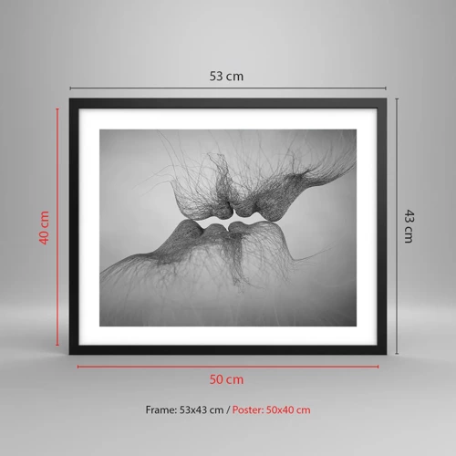 Poster in black frame - Kiss of the Wind - 50x40 cm