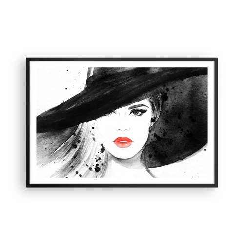 Poster in black frame - Lady in Black - 91x61 cm