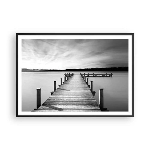 Poster in black frame - Lake of Peace - 100x70 cm