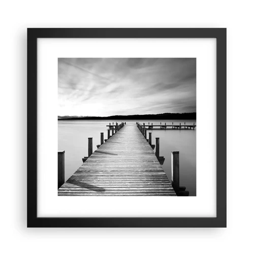 Poster in black frame - Lake of Peace - 30x30 cm