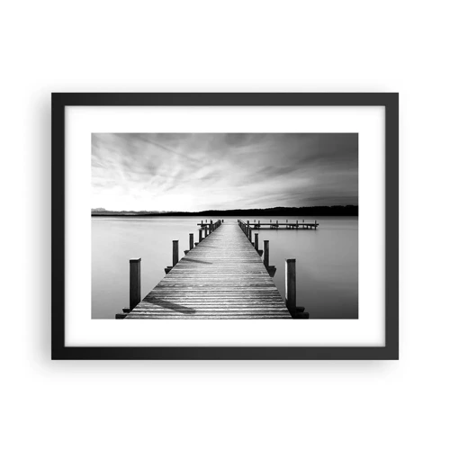 Poster in black frame - Lake of Peace - 40x30 cm