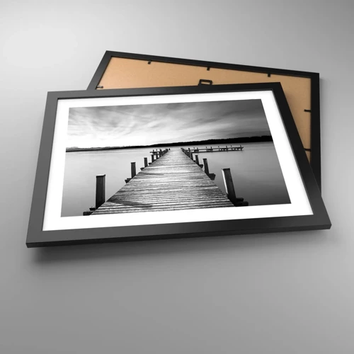 Poster in black frame - Lake of Peace - 40x30 cm