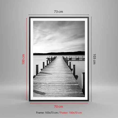 Poster in black frame - Lake of Peace - 70x100 cm