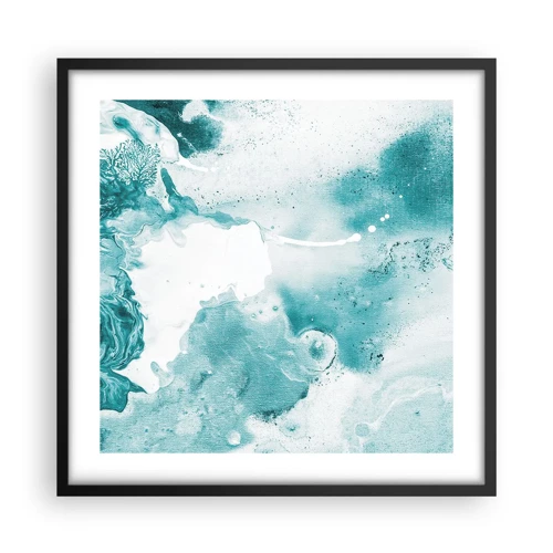 Poster in black frame - Lakes of Blue - 50x50 cm