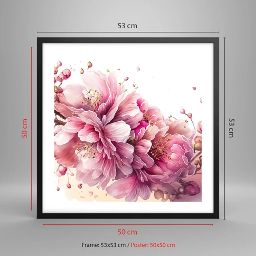 Poster in black frame - Land of Cherry Blossoms - 50x50 cm