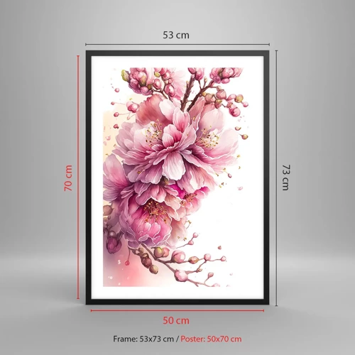 Poster in black frame - Land of Cherry Blossoms - 50x70 cm