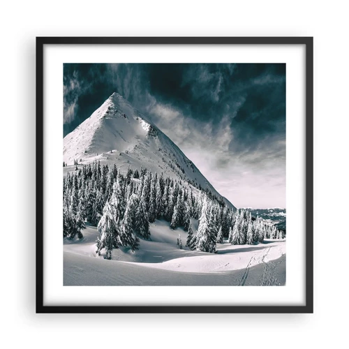 Poster in black frame - Land of Snow and Ice - 50x50 cm