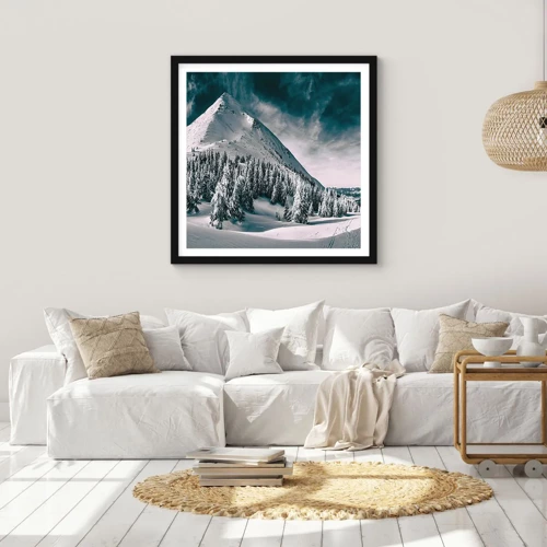 Poster in black frame - Land of Snow and Ice - 50x50 cm