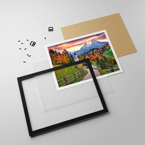 Poster in black frame - Landscape Like a Picture - 70x50 cm