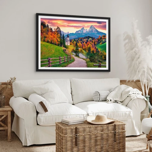 Poster in black frame - Landscape Like a Picture - 70x50 cm