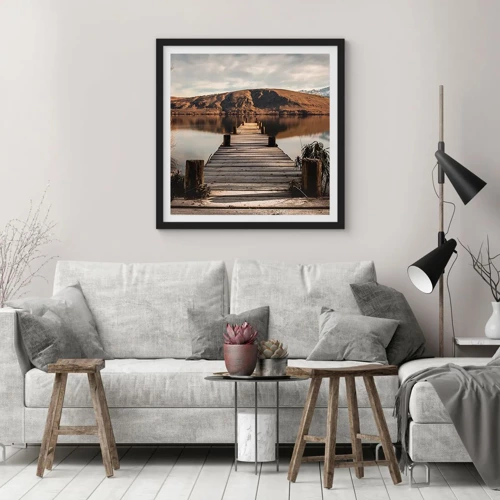 Poster in black frame - Landscape in Silence - 30x30 cm