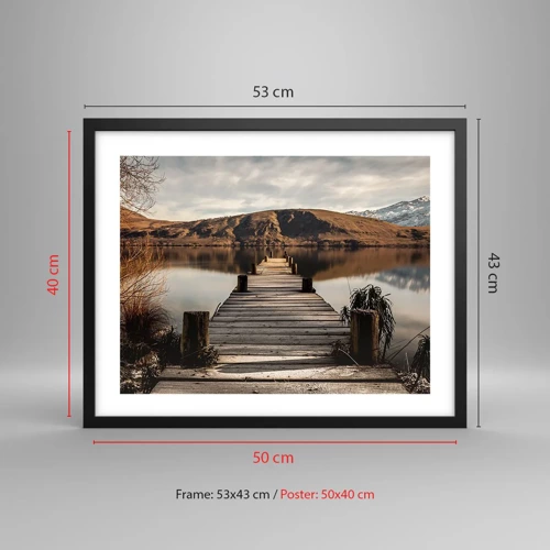 Poster in black frame - Landscape in Silence - 50x40 cm