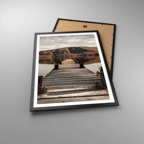 Poster in black frame - Landscape in Silence - 50x70 cm