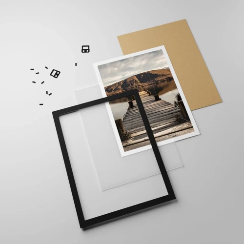 Poster in black frame - Landscape in Silence - 50x70 cm