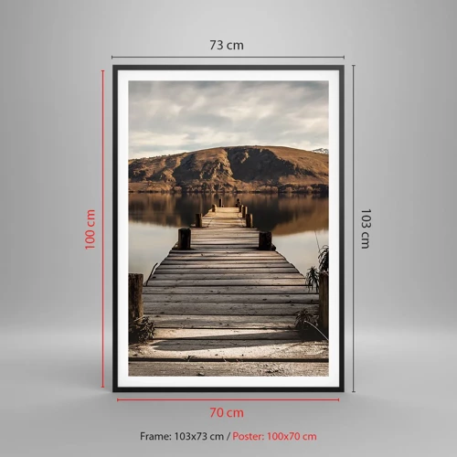 Poster in black frame - Landscape in Silence - 70x100 cm